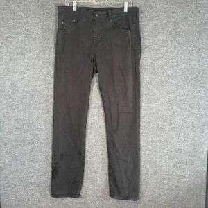 Adriano Goldschmied Jeans Mens 34x32 Black The Everett Slim Straight FLAW